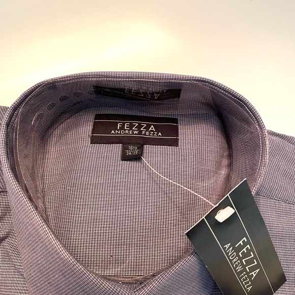 Men’s vintage Andrew Fezza gray long sleeve dress shirt, never worn. - Picture 2 of 3